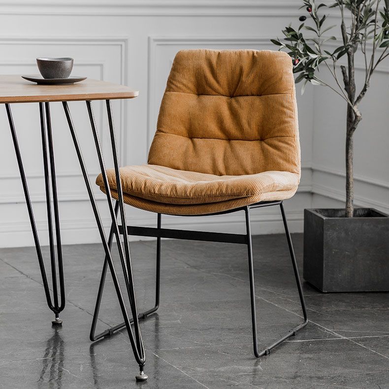Chaises de cuisine de style contemporain dinant la chaise latérale sans bras avec les jambes en métal