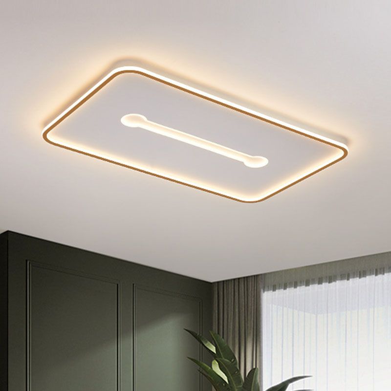 Geometrical Shape Bedroom Flush Mount Lighting Metal Minimalist LED Flush Mount Fixture