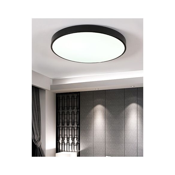 Style moderne minimaliste rond encastré lampe acrylique 1 lampe encastrée