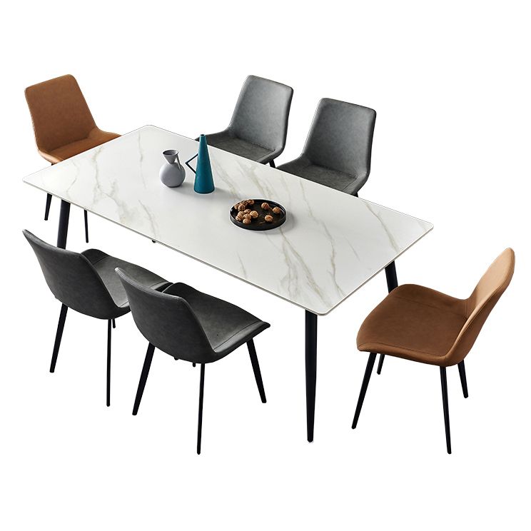 Contemporary Rectangle 4-foot Home Furniture Stone Dining Room Collection