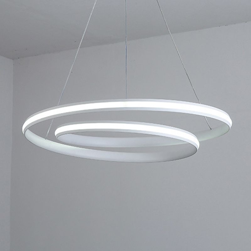 Simplicidad Spiral Posting Lighture Comedor acrílico Candelera LED lineal