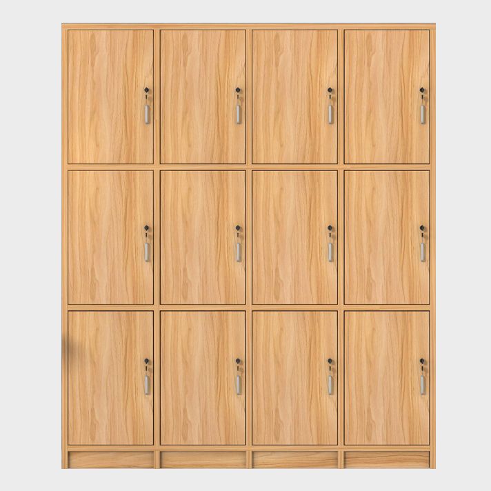 Light Wood Finish Contemporary Storage Cabinet Engineered Wood Indoor Cabinet