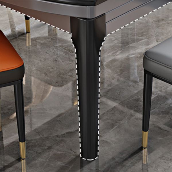 Modern Scalable Stone Dining Table Rubber Wood Legs for Dining Room