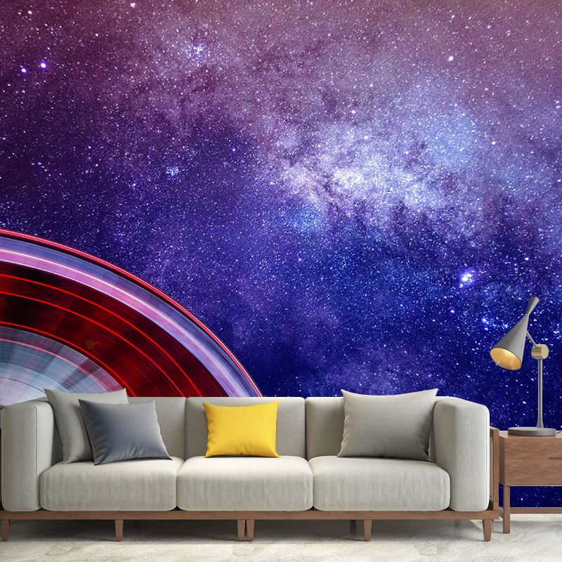 Cartoon Universe Wallpaper Mildew Resistant Sleeping Room Wall Mural