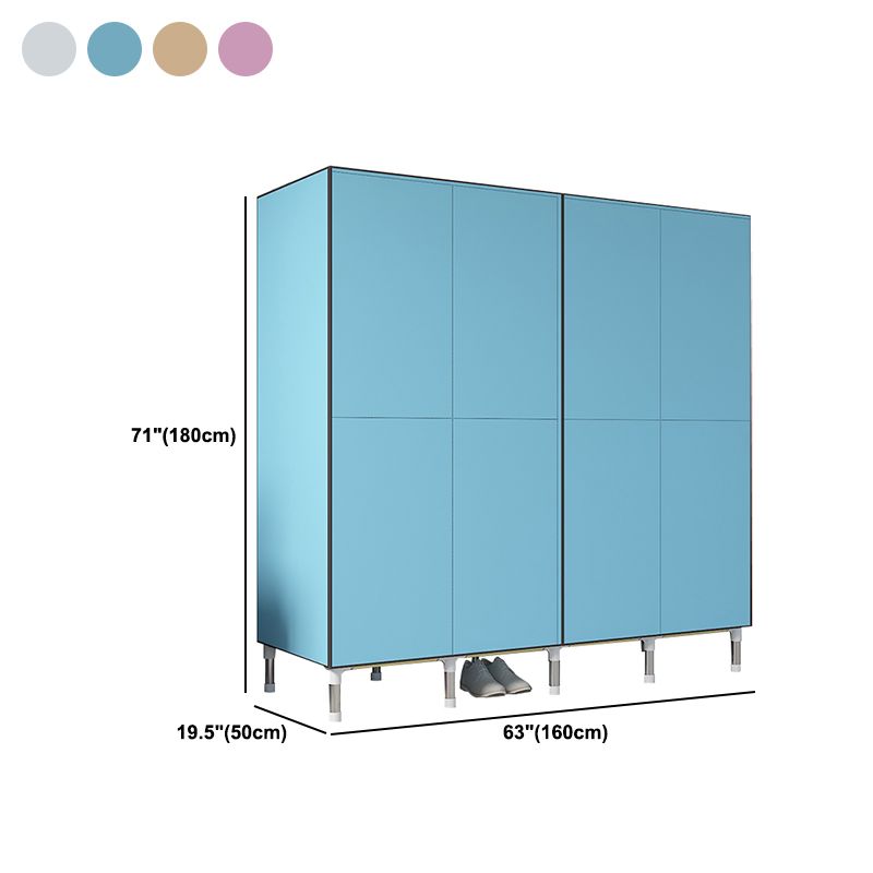 Metal Frame Wardrobe Cabinet Contemporary Style Wardrobe for Home