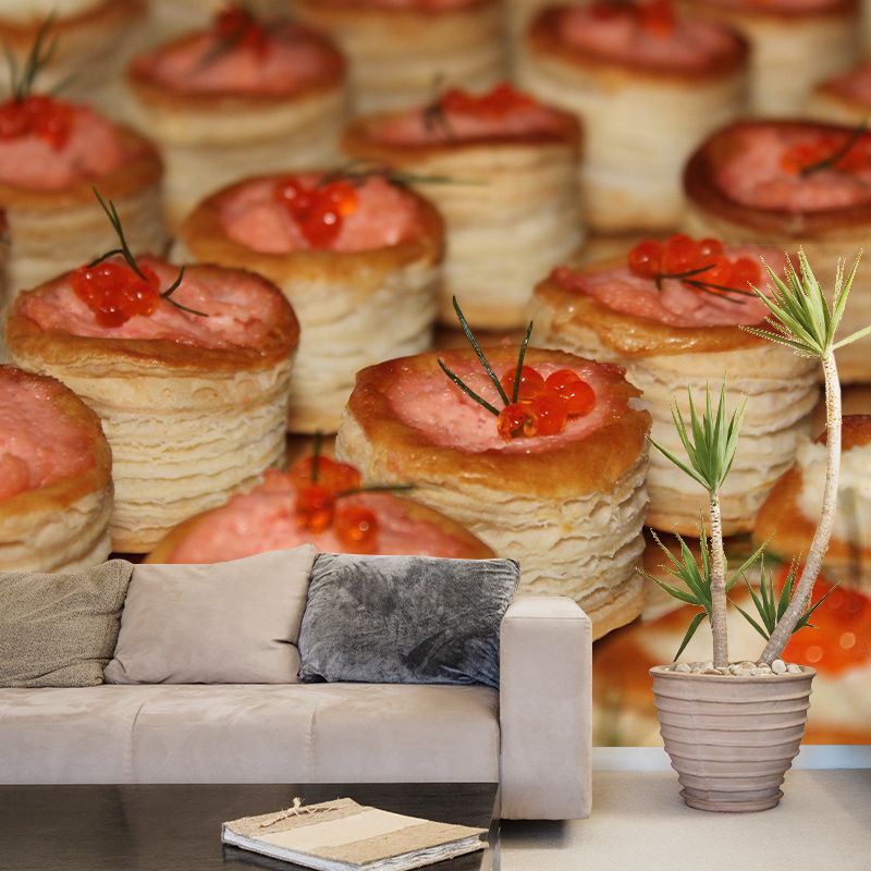 Modern Dessert Shop Decoration Tasty Dessert Mural, Custom Size Available