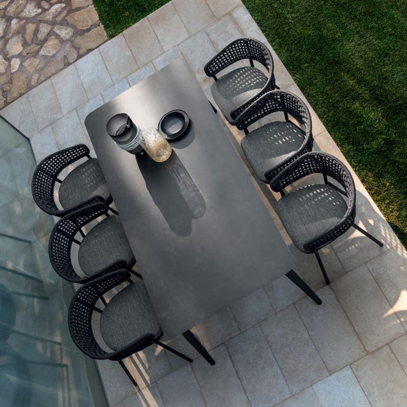 Boho Style 1/3/7 Pieces Dining Stone Set Metal Dining Table Set for Outdoor