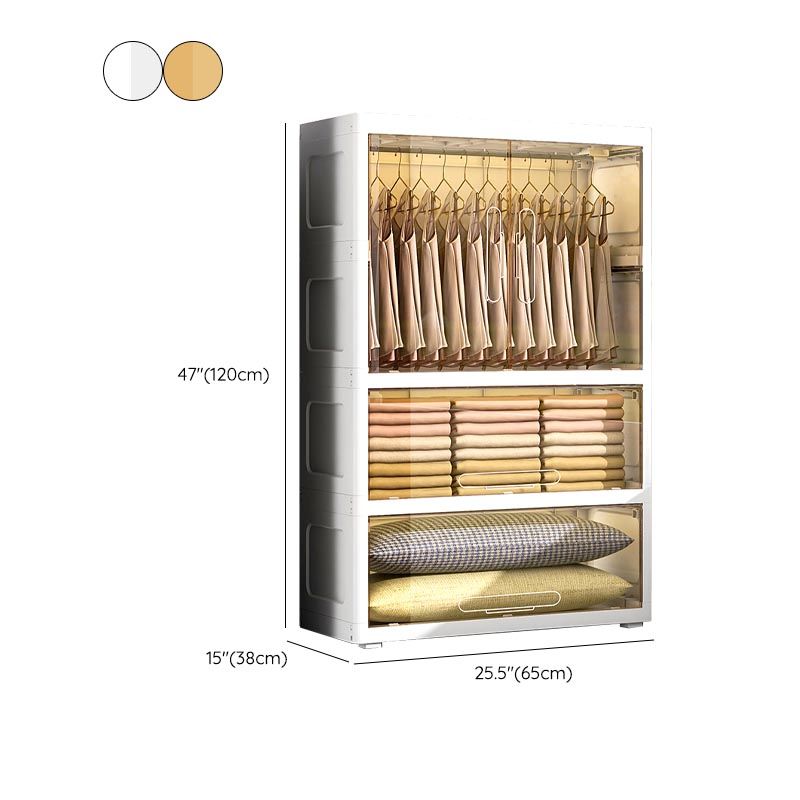 Hinged Wardrobe Armoire with Legs Contemporary Storage Cabinet