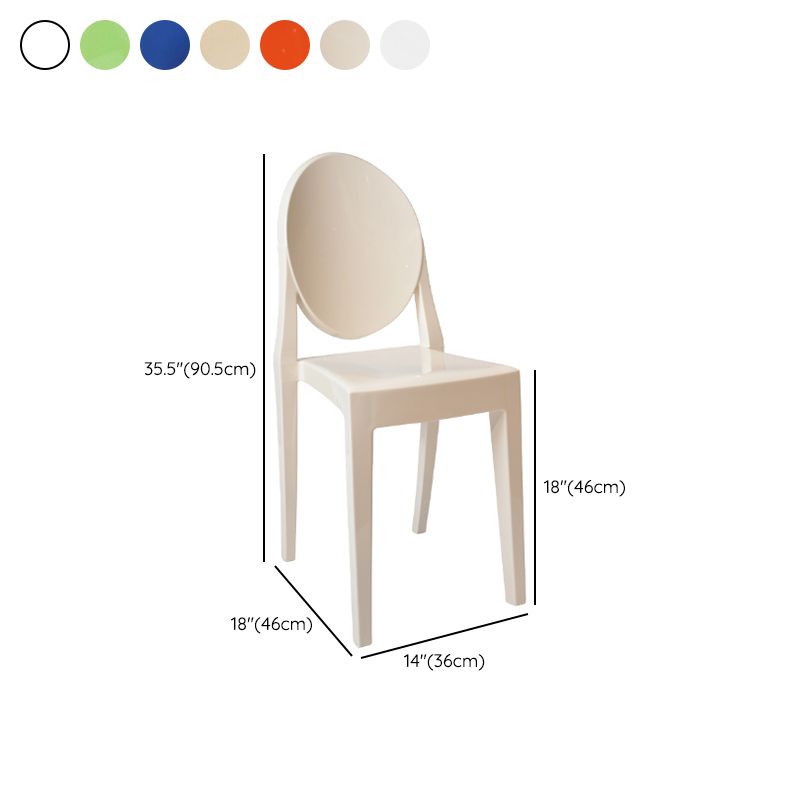 Contemporary Dining Room Plastic King Louis Back Dining Chair