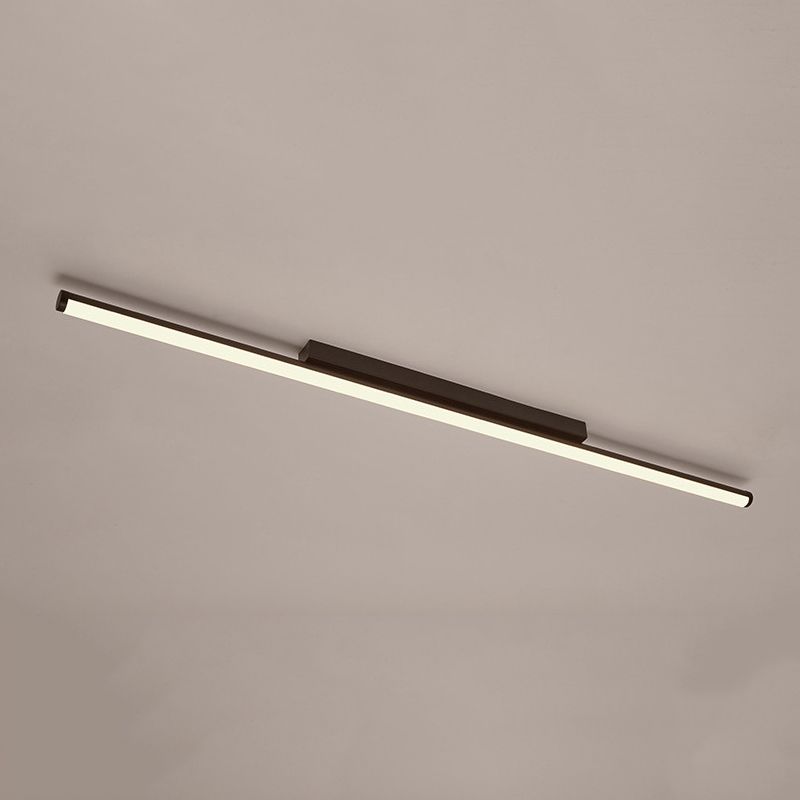 Linear Shape Metal Flush Ceiling Light Modern Style 1 Light Flush Ceiling Light Fixtures