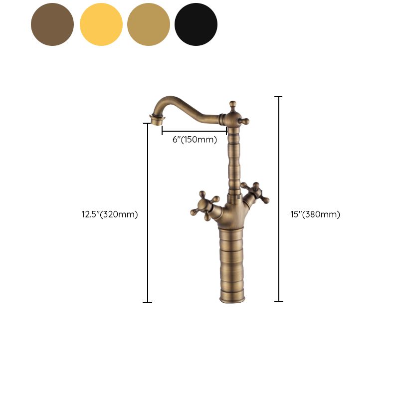 Deck Mounted Copper Roman Tub Faucet Double Handles Roman Tub Faucet Set