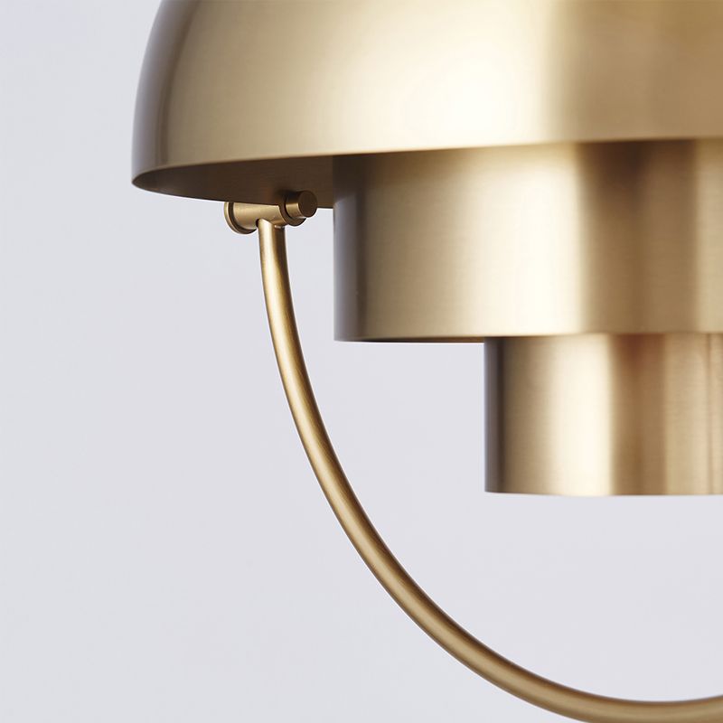 Lampada a sospensione a strati artistici moderni Lampada a sospensione in ferro elettroplate per sala da pranzo