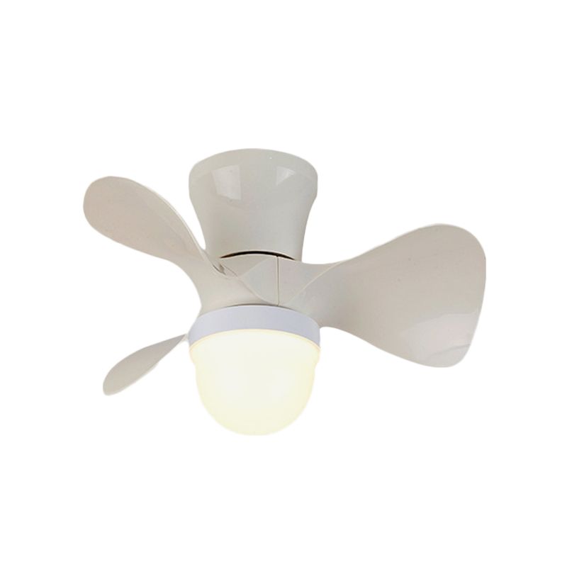 22 "breites Schlafzimmer -Anhänger Lüfter Licht zeitgenössische Halbmontagebeleuchtung mit Schüssel Acrylschatten, 3 Klingen