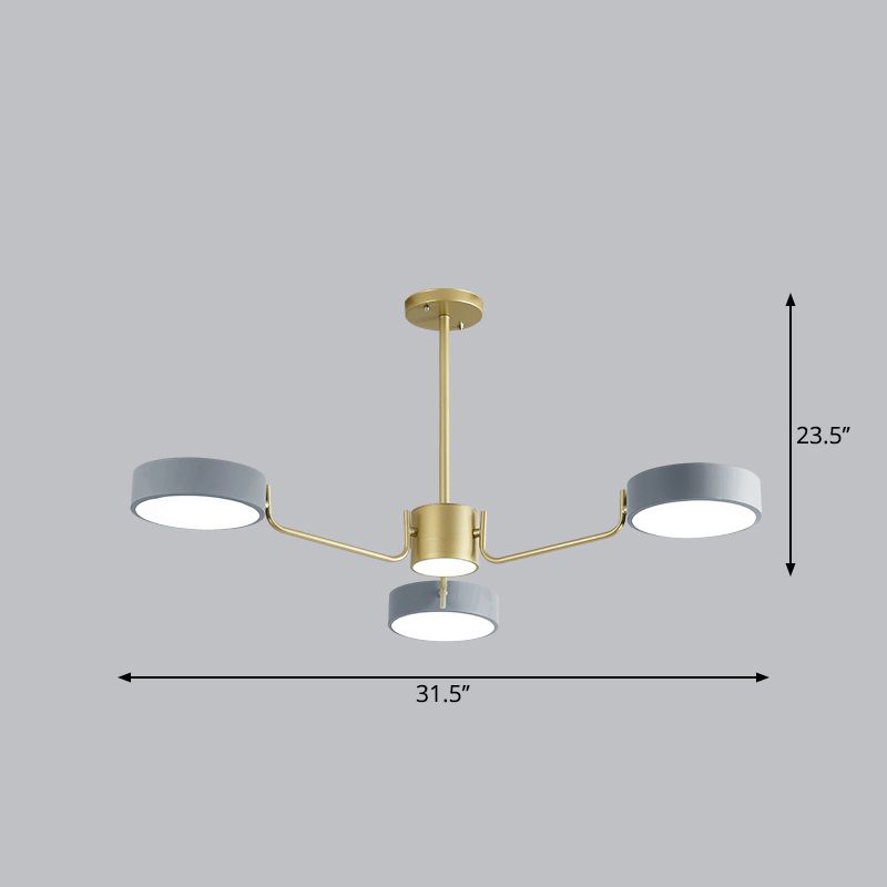 Minimalistische runde Kronleuchterleuchte Acryl Wohnzimmer LED Hängende Lampe