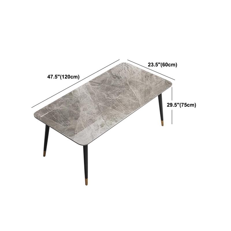 Modern Rectangle 1/2/5/7 Pieces Dining Set Stone Top Legs Indoor Dinette Set