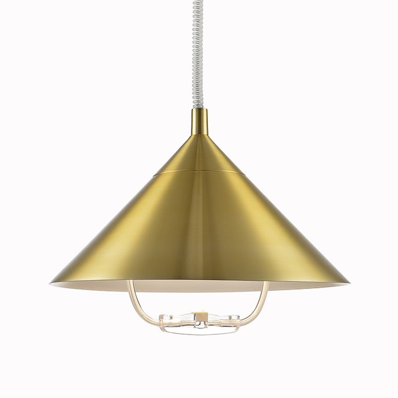 Moderne creatieve kegelhangende lamp Frosted aluminium hanglamp met glazen schaduw