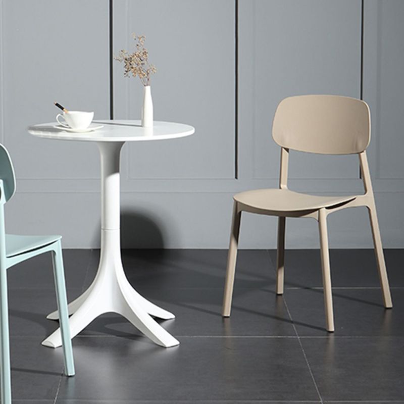 Modern Open Back Side Chair Plastic Indoor Arm Chair for Dining Room Bedroom