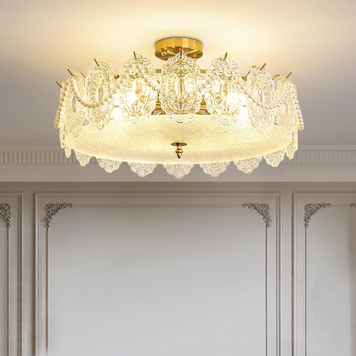 Contemporary Glass Ceiling Lamp Creative Flush Mount Light Fixture