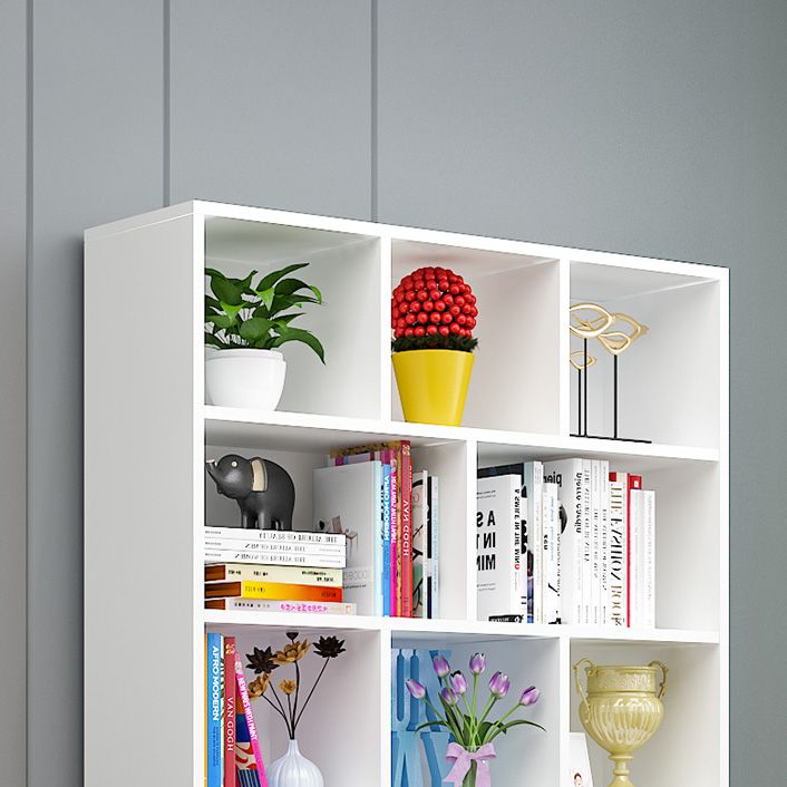 Modern Wood Closed Back Shelf Bookcase Shelves Included for Home Office