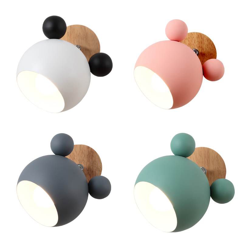 Metal Wall Lights Modern Macaron Style 1 Light Wall Sconce for Bedroom