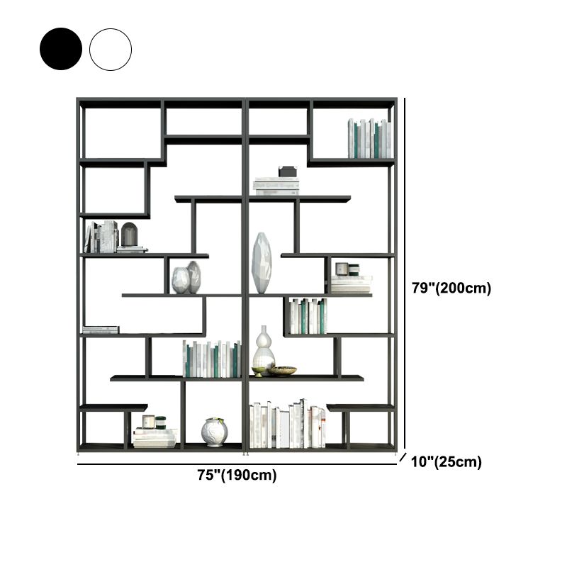 Industrial Metal Etagere Bookshelf Open Iron Bookshelf for Home Office