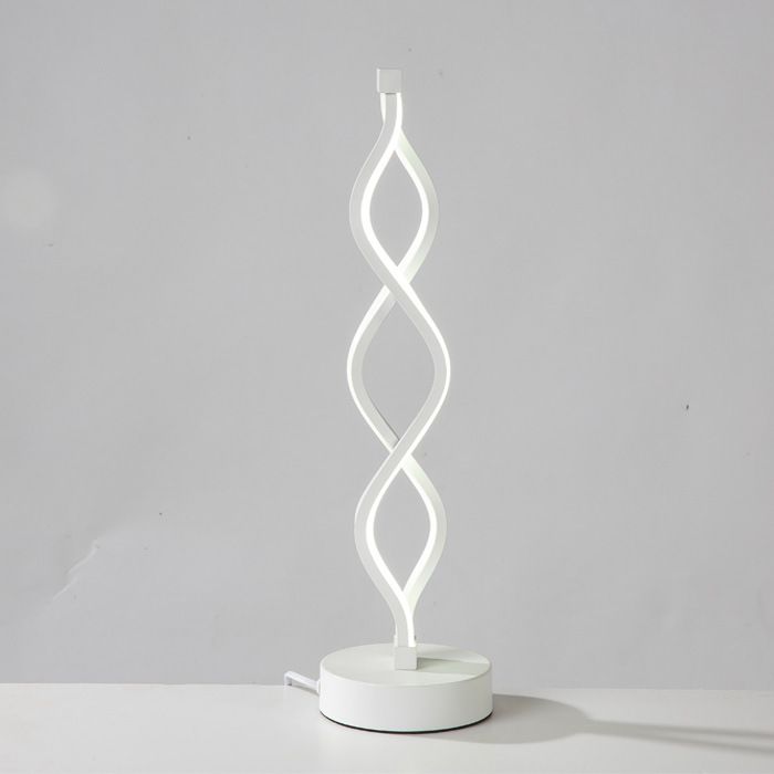 Lampade da comodino moderne con luce da tavolo lineare Lampade da comodino a 2 luci in metallo