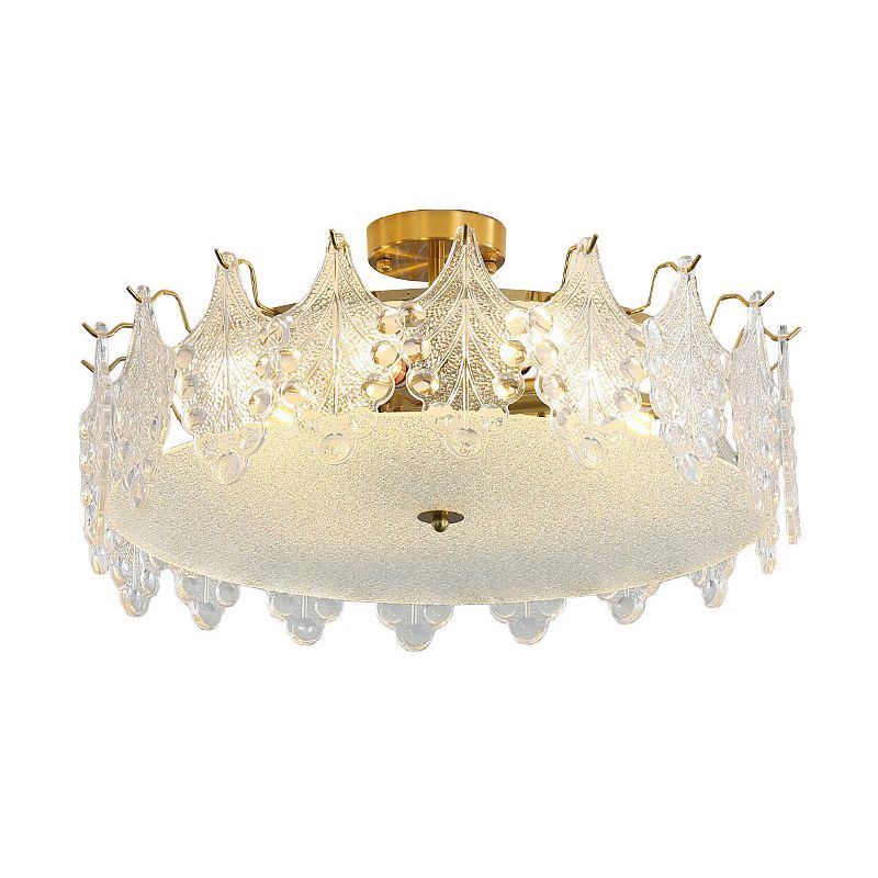 Nordic Ceiling Light Household Glass Flush Mount Light Fixture for Bedroom