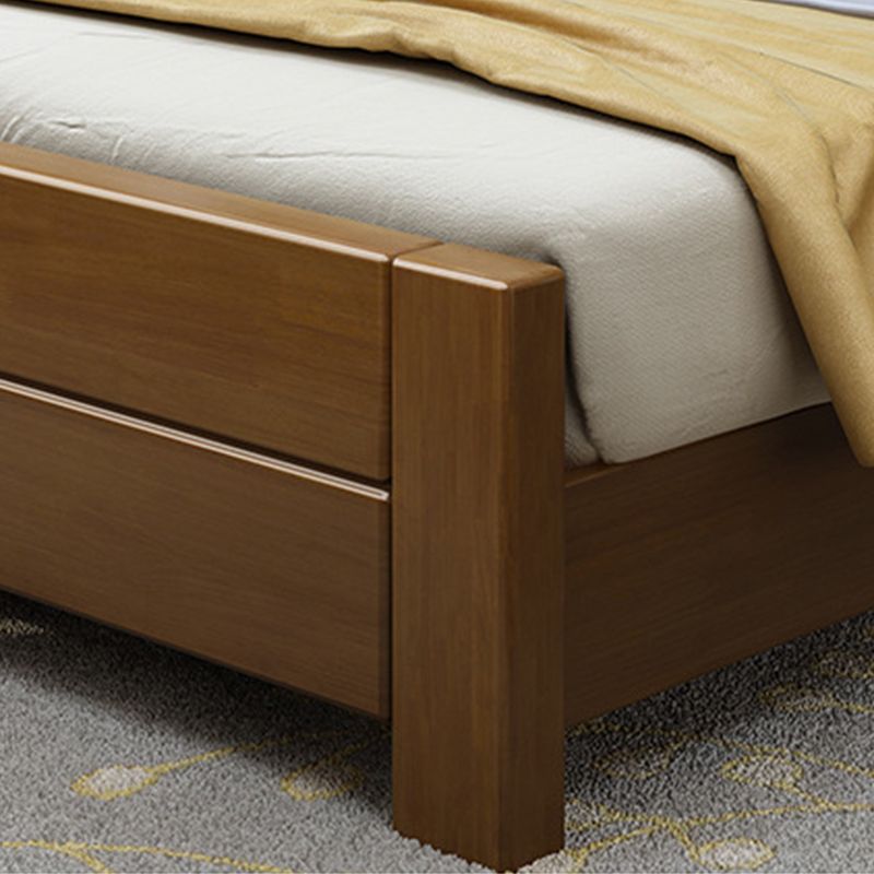 Traditional Pine Wood with HeadboardRectangular Panel Panel Bed