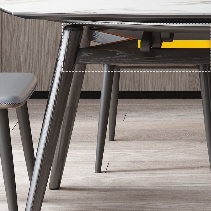 Ronde eettafel eigentijdse stijl drop blad eettafel met 4-voet