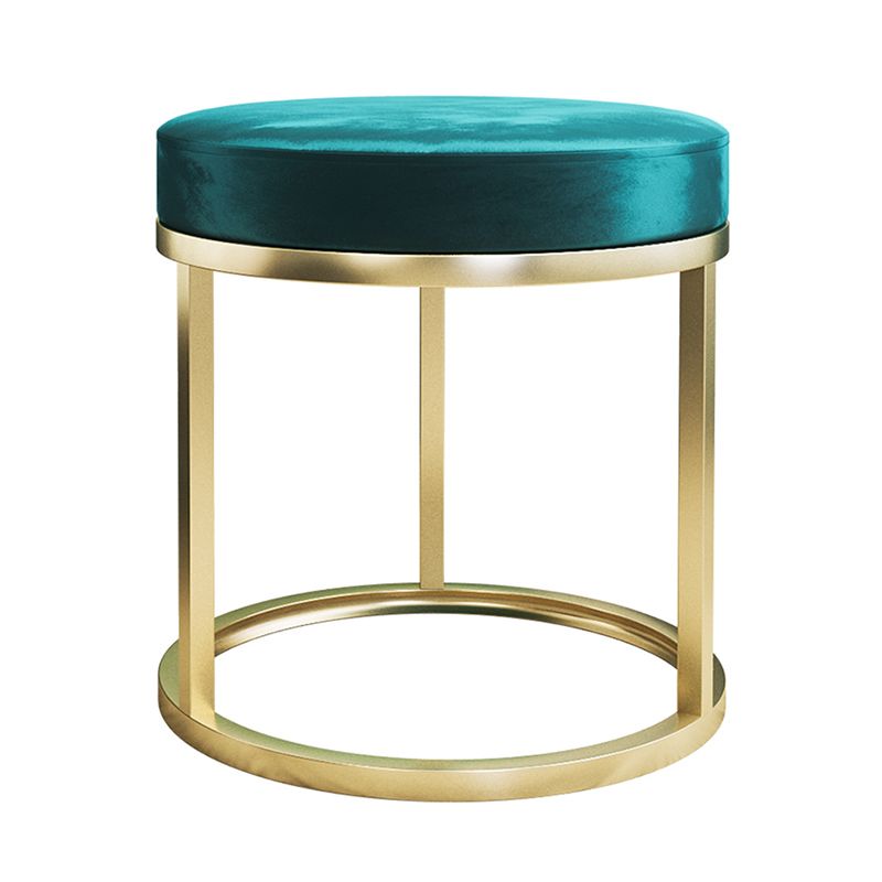 Solid Color Flannel Standard Stool Modern Simple Round Footstool