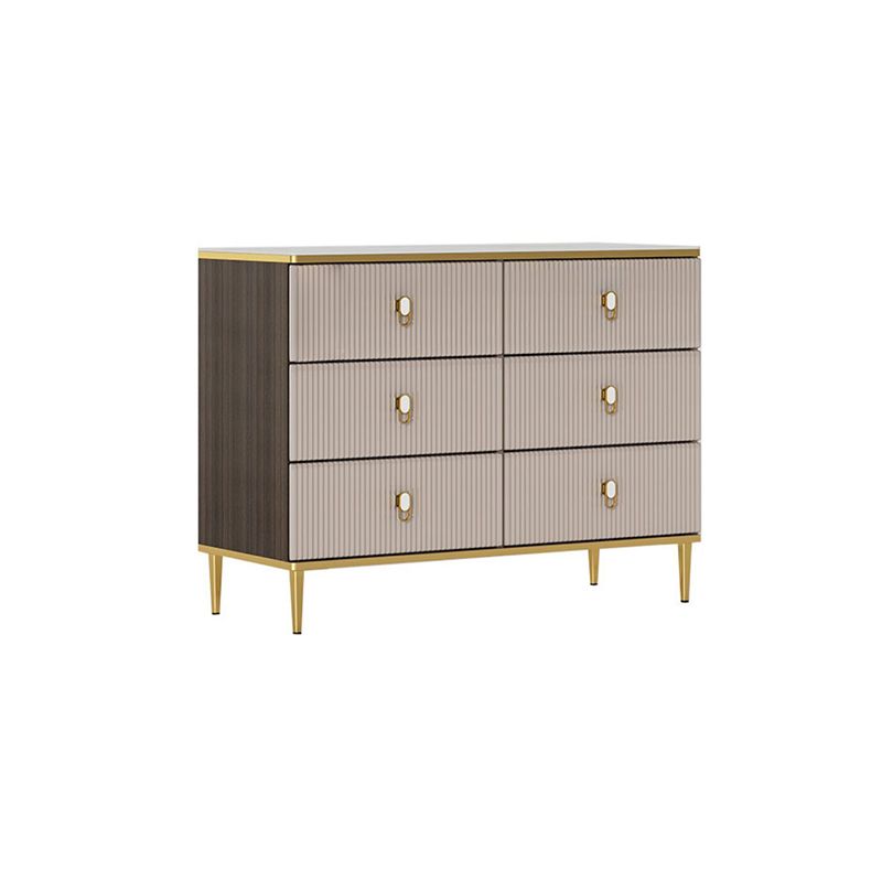 Classic Glam Dresser Wooden Storage Chest Dresser with 6 Drawers