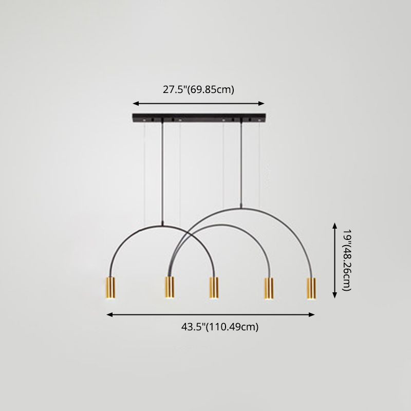 5Light Kitchen Island Pendant Linear Pendant Lighting Island Light Fixtures