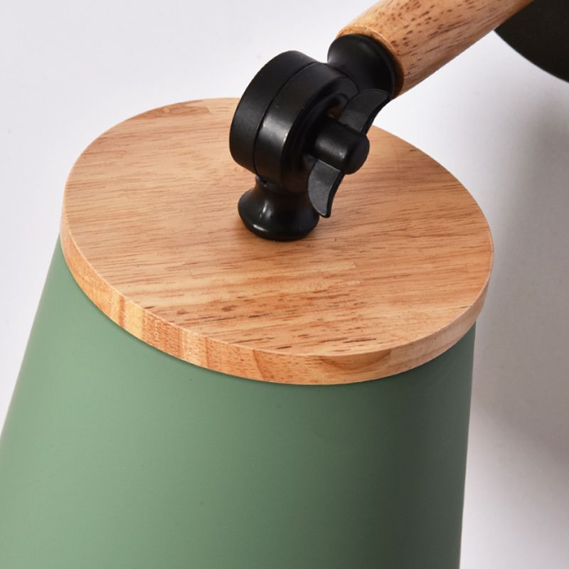 Single Light Trapezoid Sconce Light Rotatable Macaron Loft Metal Wall Lamp for Bedside