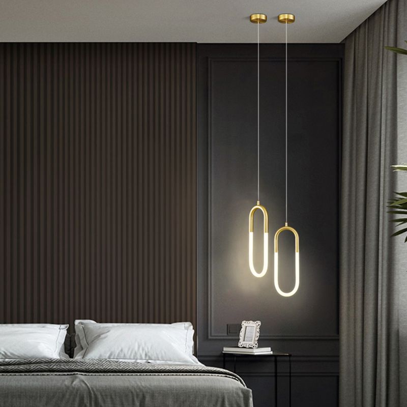 Zeitgenössischer Stil linearer Formpendelleuchten Metallhängelampen