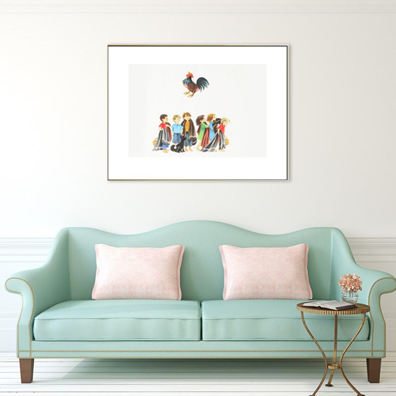 Childhood Memory Canvas Wall Art Textured Kids Style House Interior Wall Decoration