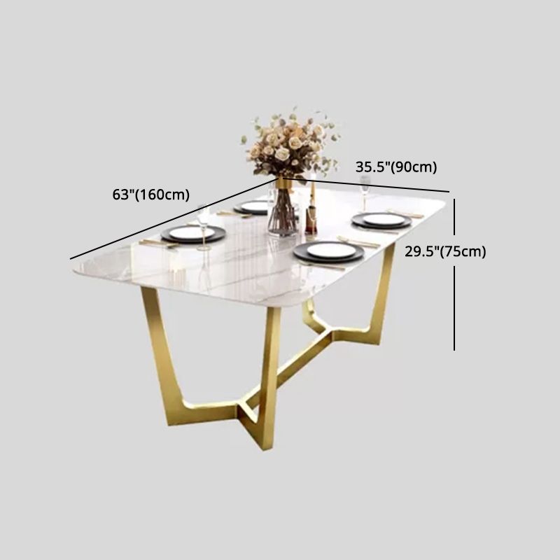 Glam Style 1/4/5/6/7 Pieces Dining Set Sintered Stone Dining Table Set for Dining Areas
