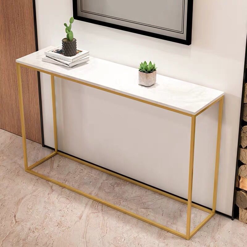 Marble Top Console Table for Hall Console Accent Table 29.53"