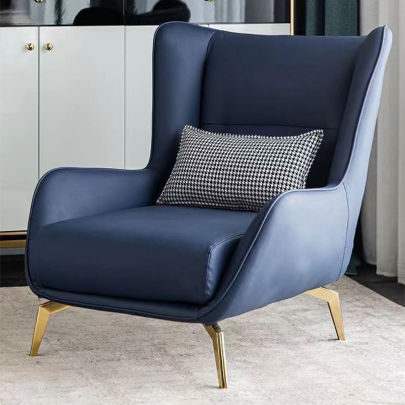 Solid Color Flared Arms Chair Basic Four Legs Chair for Living Room/Bedroom