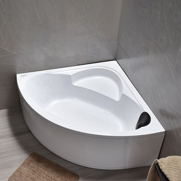 Modern Corner Soaking Bathtub Antique Finish Back to Wall Bath Tub