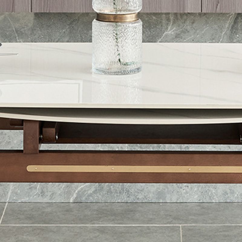 Modern Dining Round Table Sintered Stone Table with 4 Legs for Home