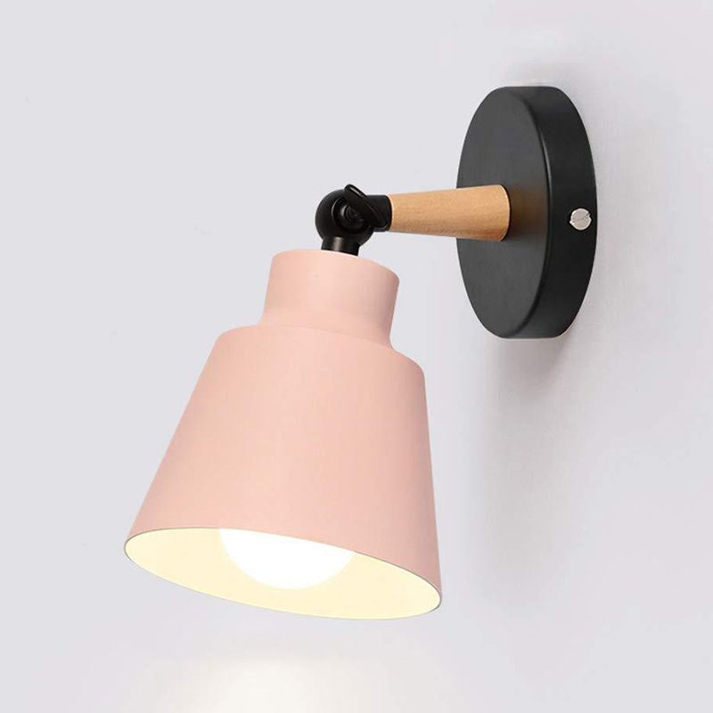 Geometric Shape Wood Wall Light Fixture Modern Style Wall Lamp for Dining Room