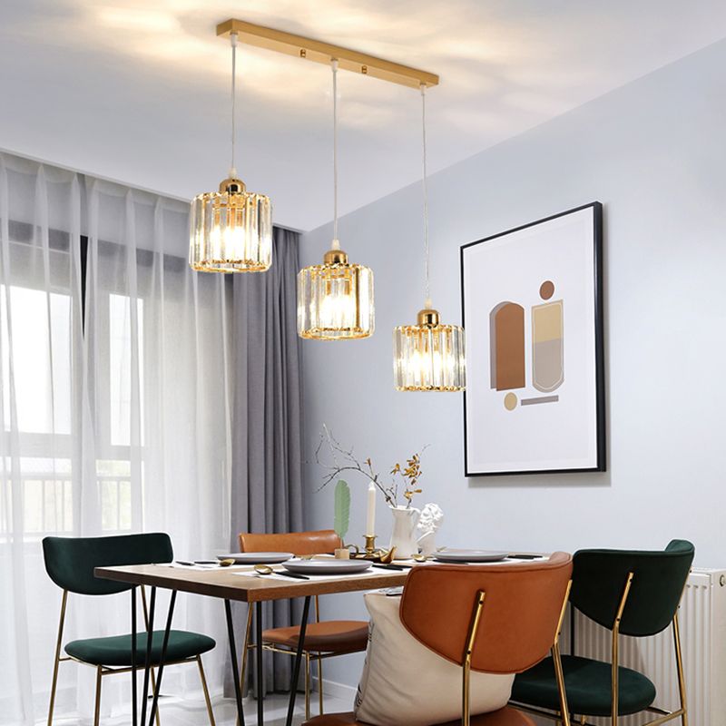Modern Minimalist Hanging Light Crystal Pendant Lighting Fixture for Kitchen