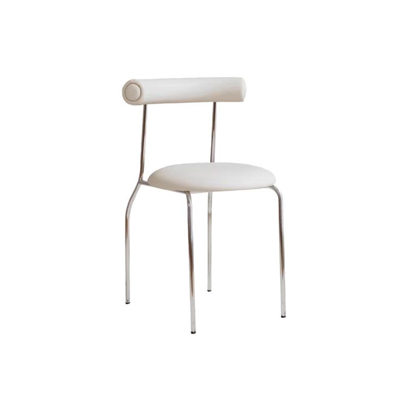 Contemporary Armless Dining Chair Home Silver Leg Dining Chair