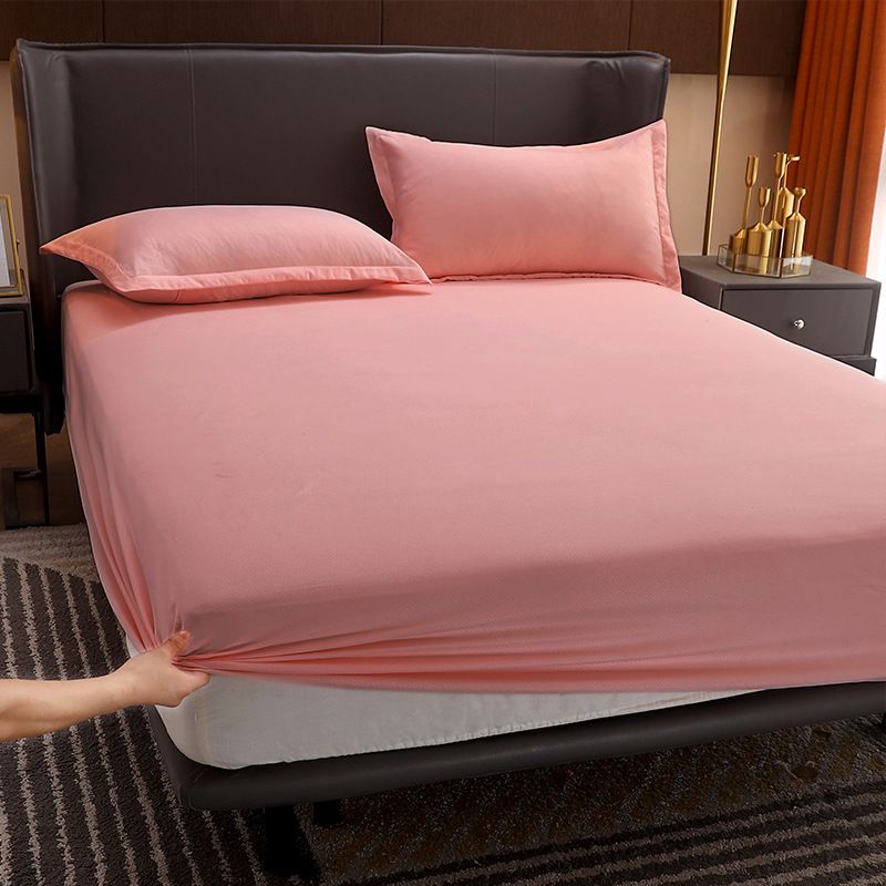 Solid Color Cotton Sheet Set 1 and 2-Piece Breathable Percale Bed Sheets