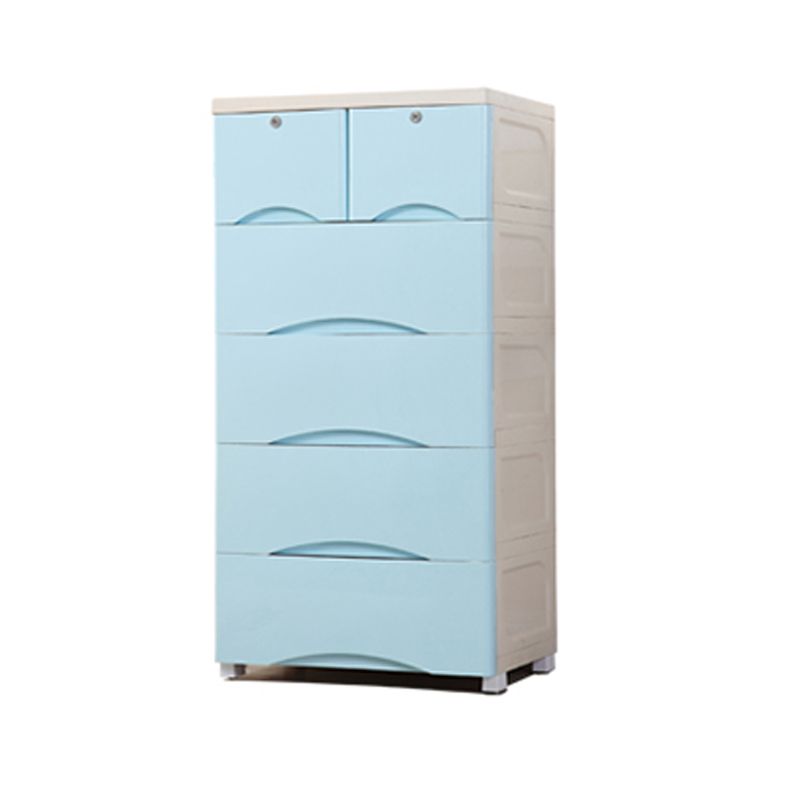 Plastic Matte Finish Storage Cabinet Contemporary Non-Hanging Armoire