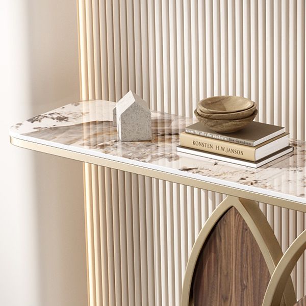 11.8" W Slate Console Table Scratch Resistant Glam End Table