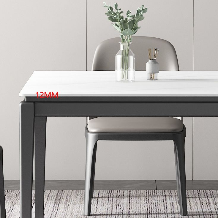 4-foot Stone Dining Site Table Industrial Style Square Dining Table for Home