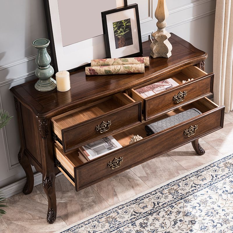 Mid-Century Modern Wood Console Table Rectangle Console Sofa Table for Hall