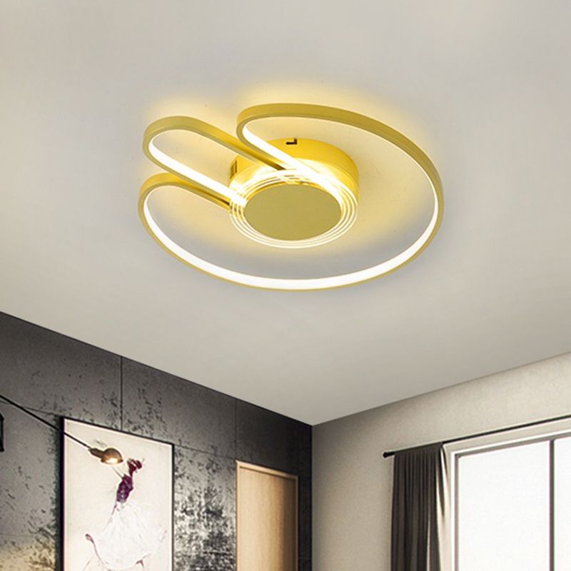 Cornice geometrica nera/oro da incasso moderna illuminazione a LED in metallo da 16"/19,5" di larghezza