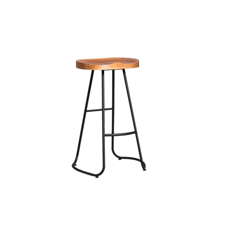 Metal Dining Stools Contemporary Armless Bar Stools with Footrest